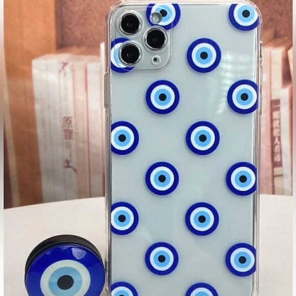 New Evil Eye Print Clear Phone Case for IPhone 12 - Picture 2 of 2